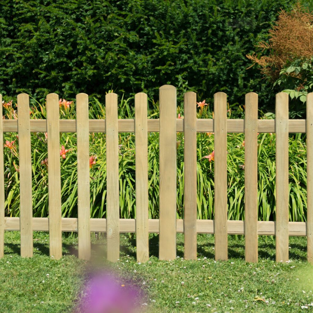 Forest Garden 6ft x 3ft Pressure Treated Ultima Pale Picket Fence Panel – Pack of 3 5013053174746 2